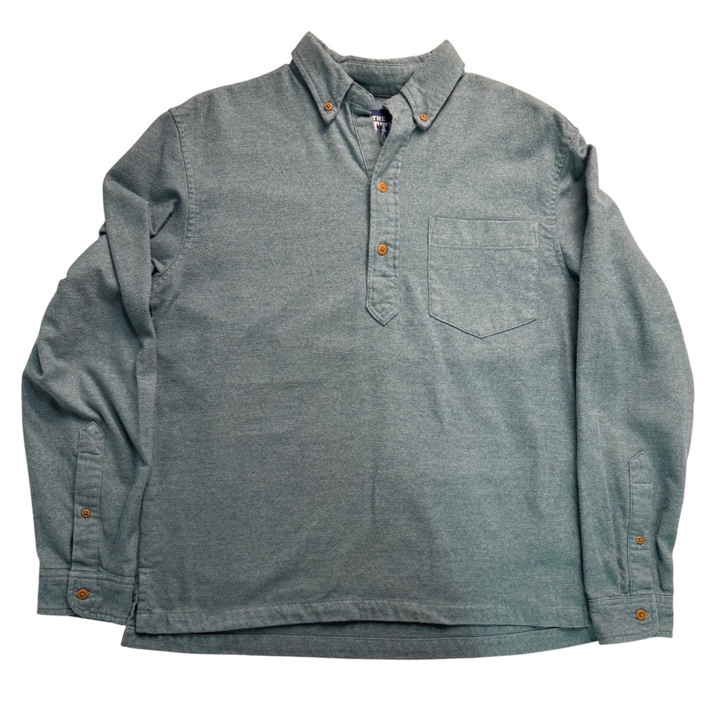 Chubbies The Nutter Mens Medium Teal Blue Cotton Flannel Pullover